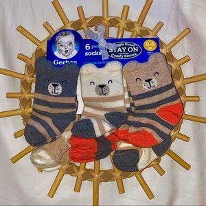 FALL Gerber 6 pack socks for 0-6M